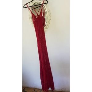 Red Crochet dress